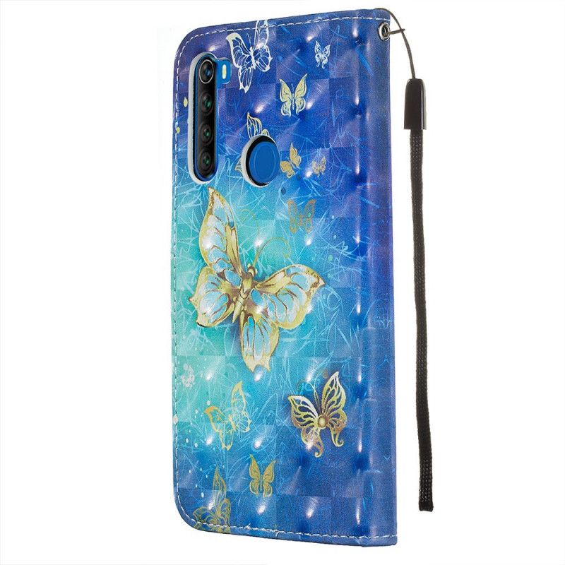 Housse Xiaomi Redmi Note 8t Papillons Dorés