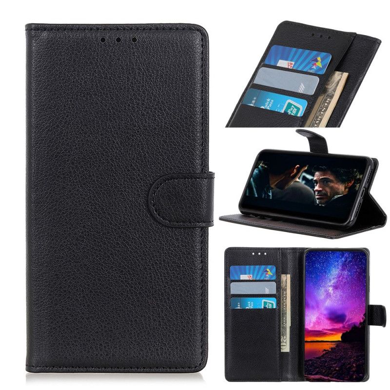 Housse Xiaomi Redmi Note 9 Pro Effet Cuir Litchi Premium