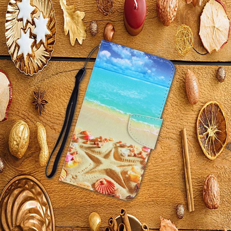 Étui Housse Xiaomi Redmi Note 9 Pro Plage À Lanière