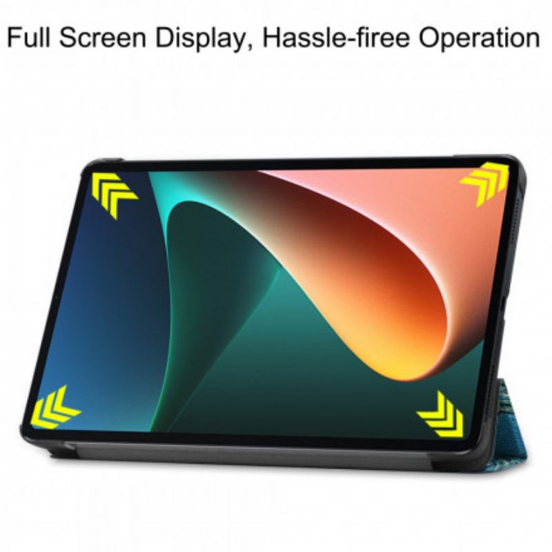 Smart Case Coque Xiaomi Pad 5 Renforcée Branches Fleuries