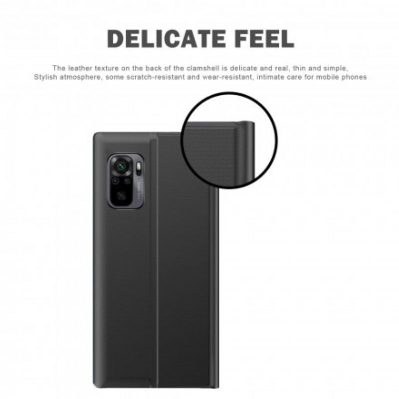 View Cover Xiaomi Redmi Note 10/10S/Poco M5s Simili Cuir Texturé